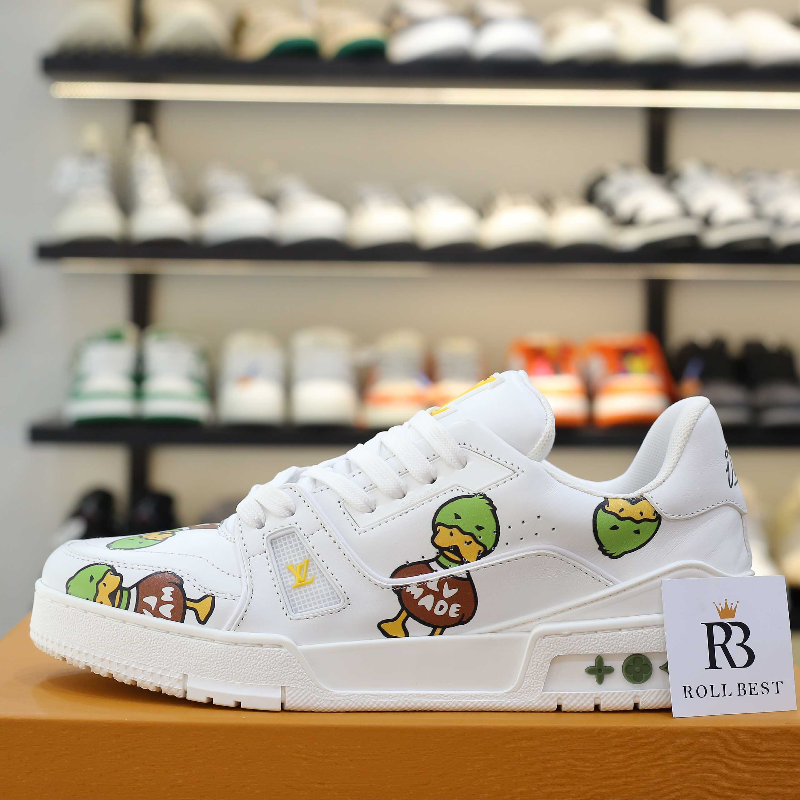Giày Louis Vuitton LV Trainer x Nigo Duck Best Quality