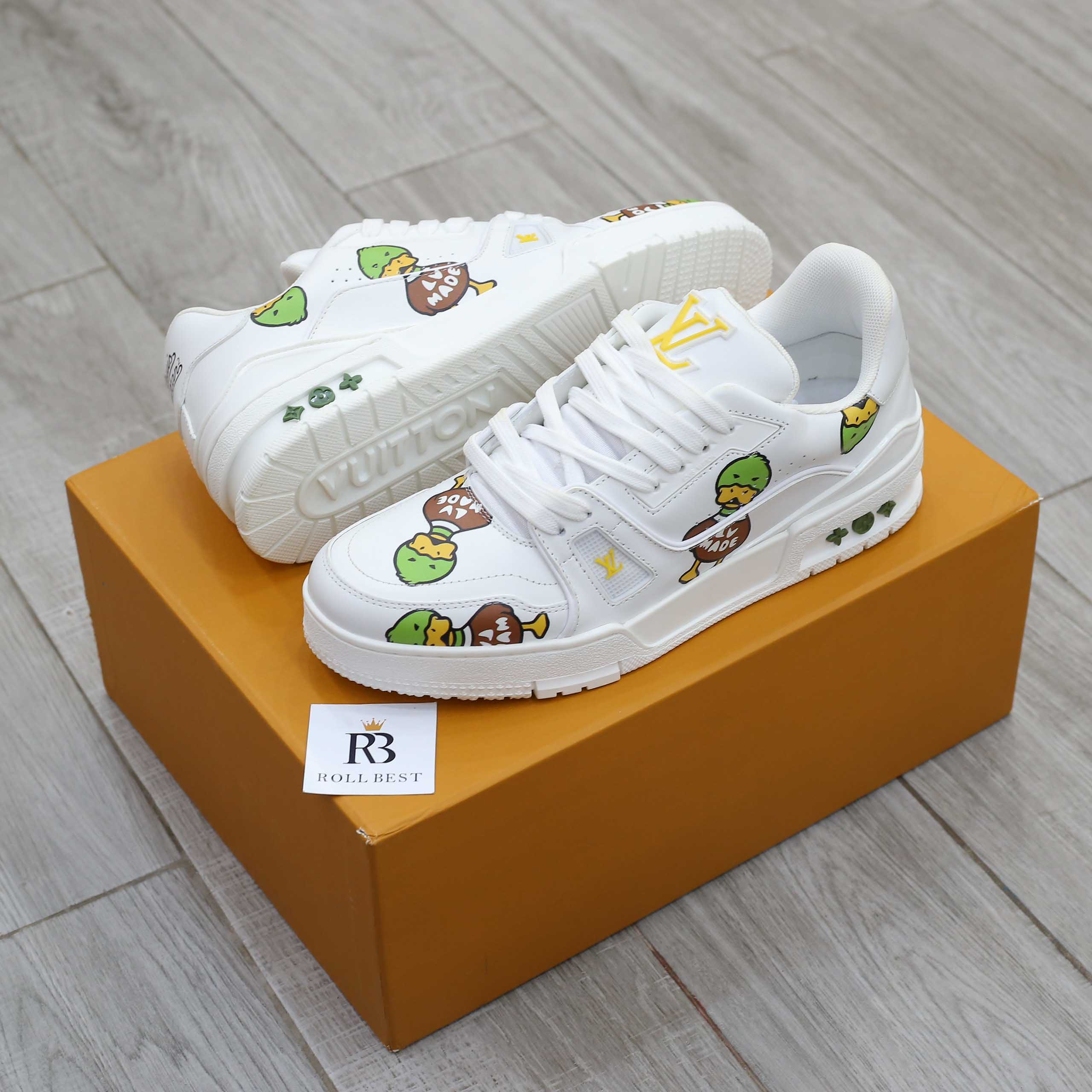Giày Louis Vuitton LV Trainer x Nigo Duck Best Quality