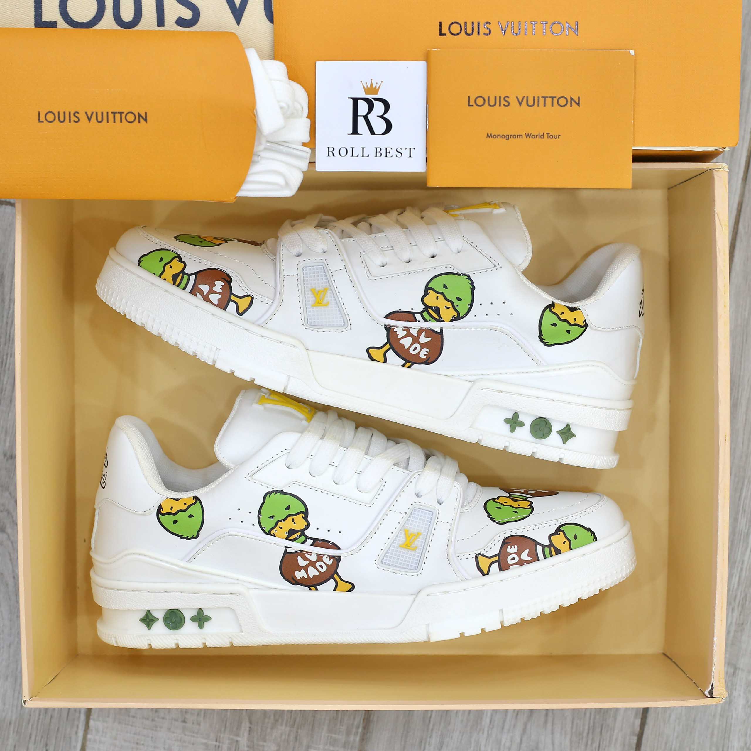 Giày Louis Vuitton LV Trainer x Nigo Duck Best Quality
