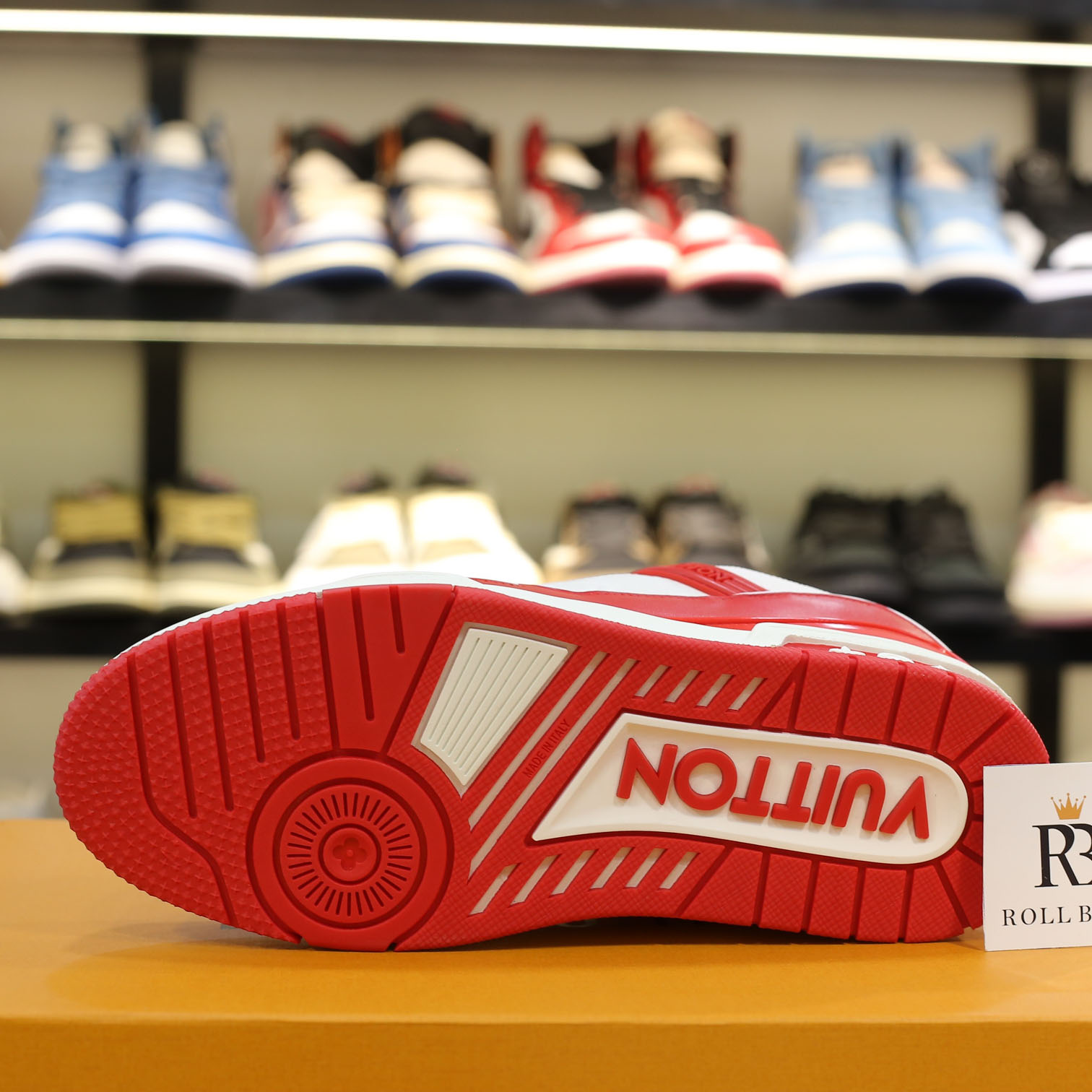 Giày Louis Vuitton Trainer Red White Best Quality