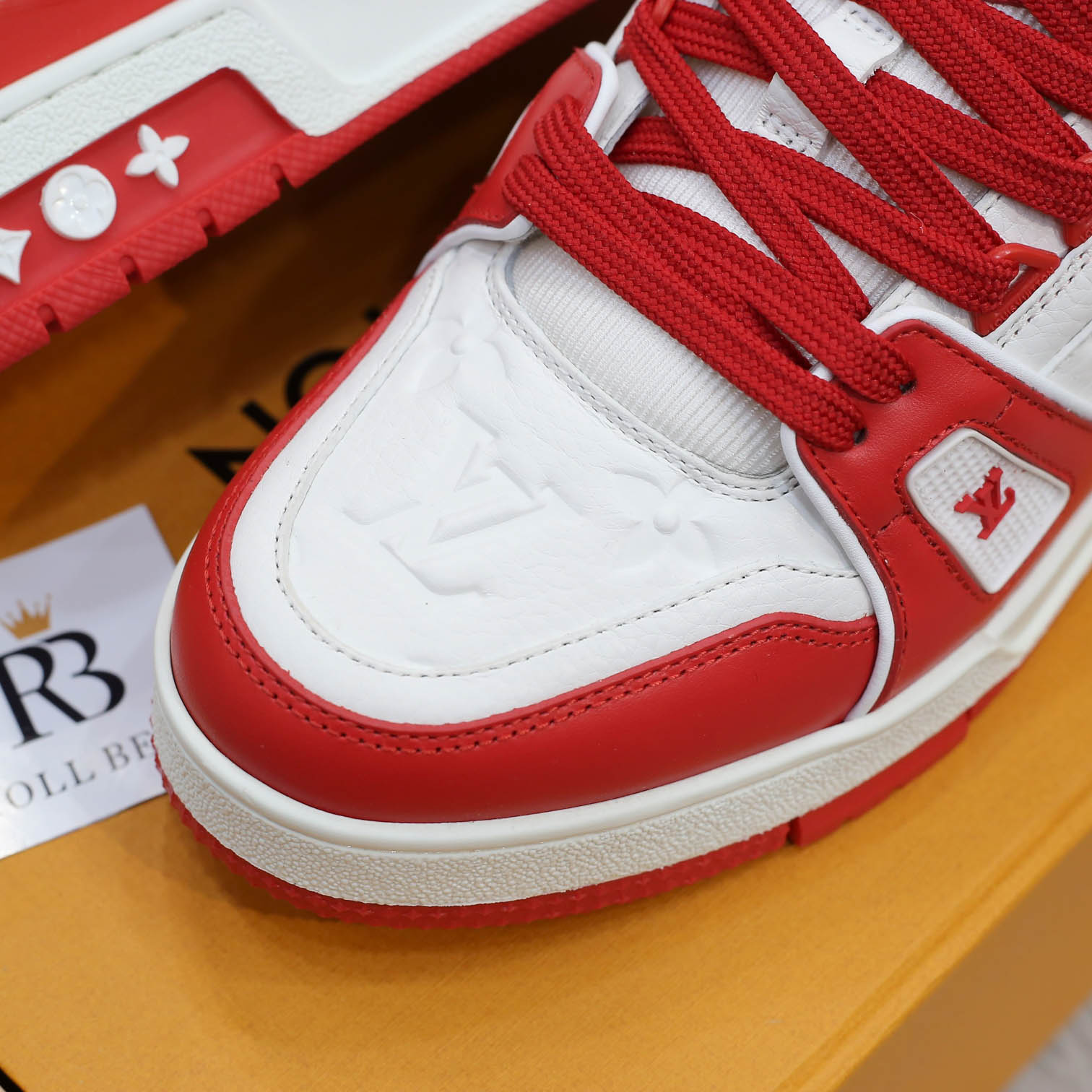 Giày Louis Vuitton Trainer Red White Best Quality