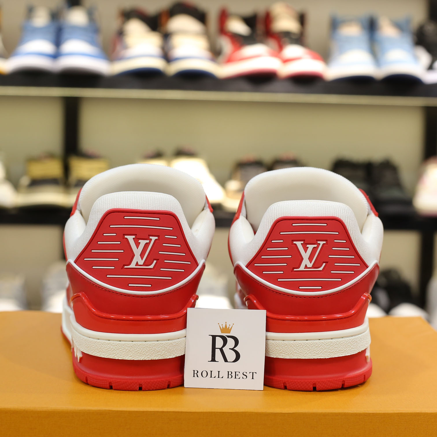 Giày Louis Vuitton Trainer Red White Best Quality