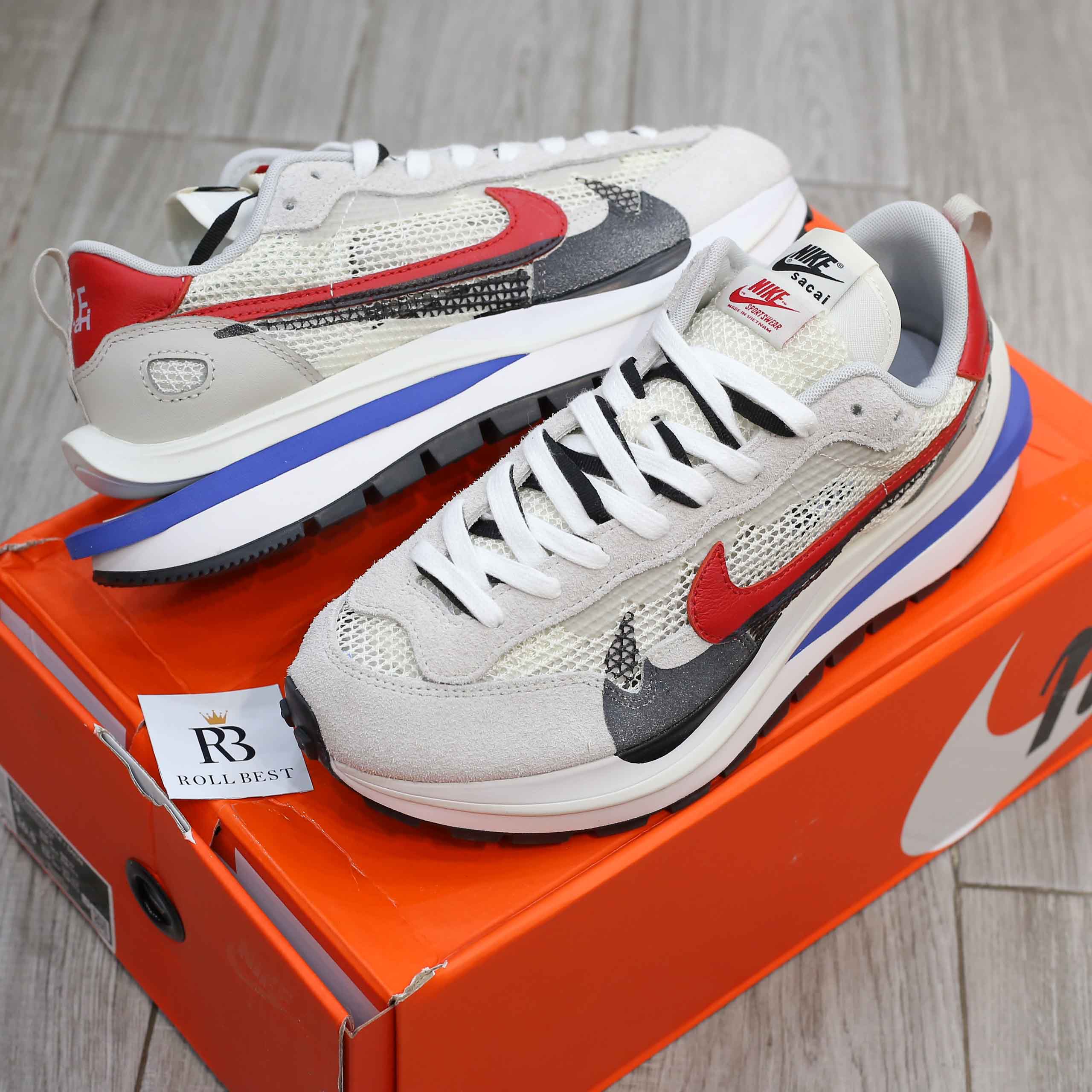 Giày Nike Sacai Vaporwaffle Sport Fuchsia Game Royal Best Quality