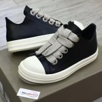 Giày Rick Owens Jumbo Lace Low Sneakers Leather Black Best Quality