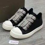Giày Rick Owens Jumbo Lace Low Sneakers Leather Black Best Quality