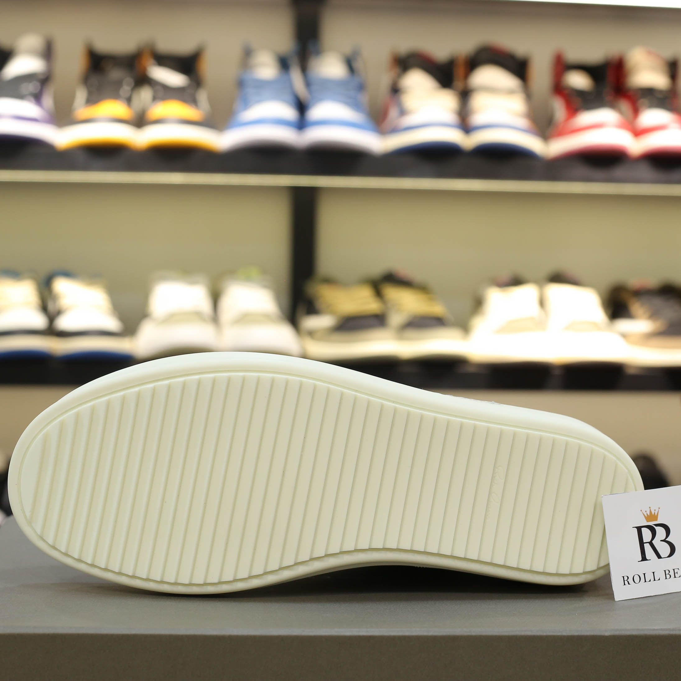 Giày Rick Owens Leather Low Sneaker Black And Milk Best Quality