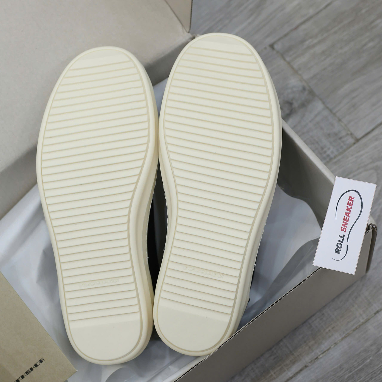 Giày Rick Owens Vintage ‘Black Milk White’ Canvas Like Auth