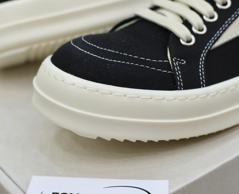 Giày Rick Owens Vintage ‘Black Milk White’ Canvas Like Auth
