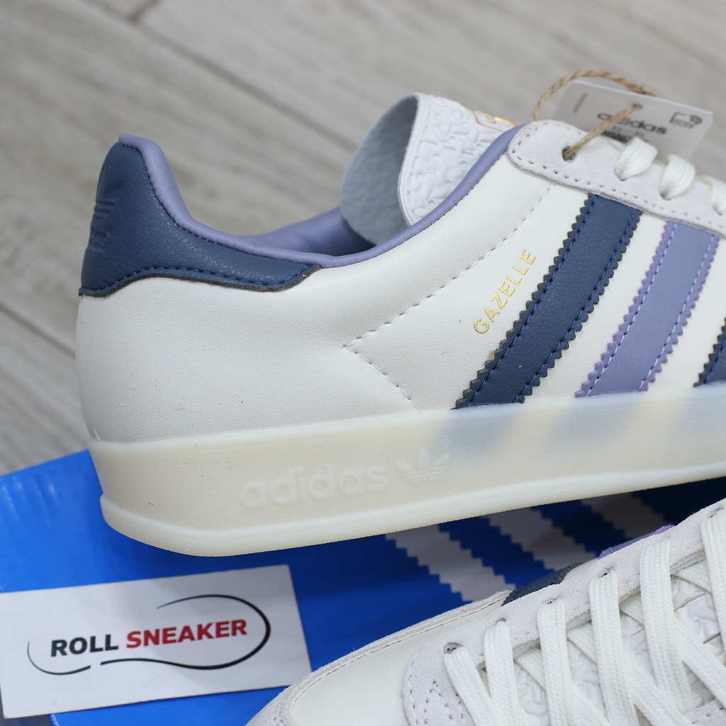 Giày Adidas Originals Gazelle Indoor White Navy Like Auth