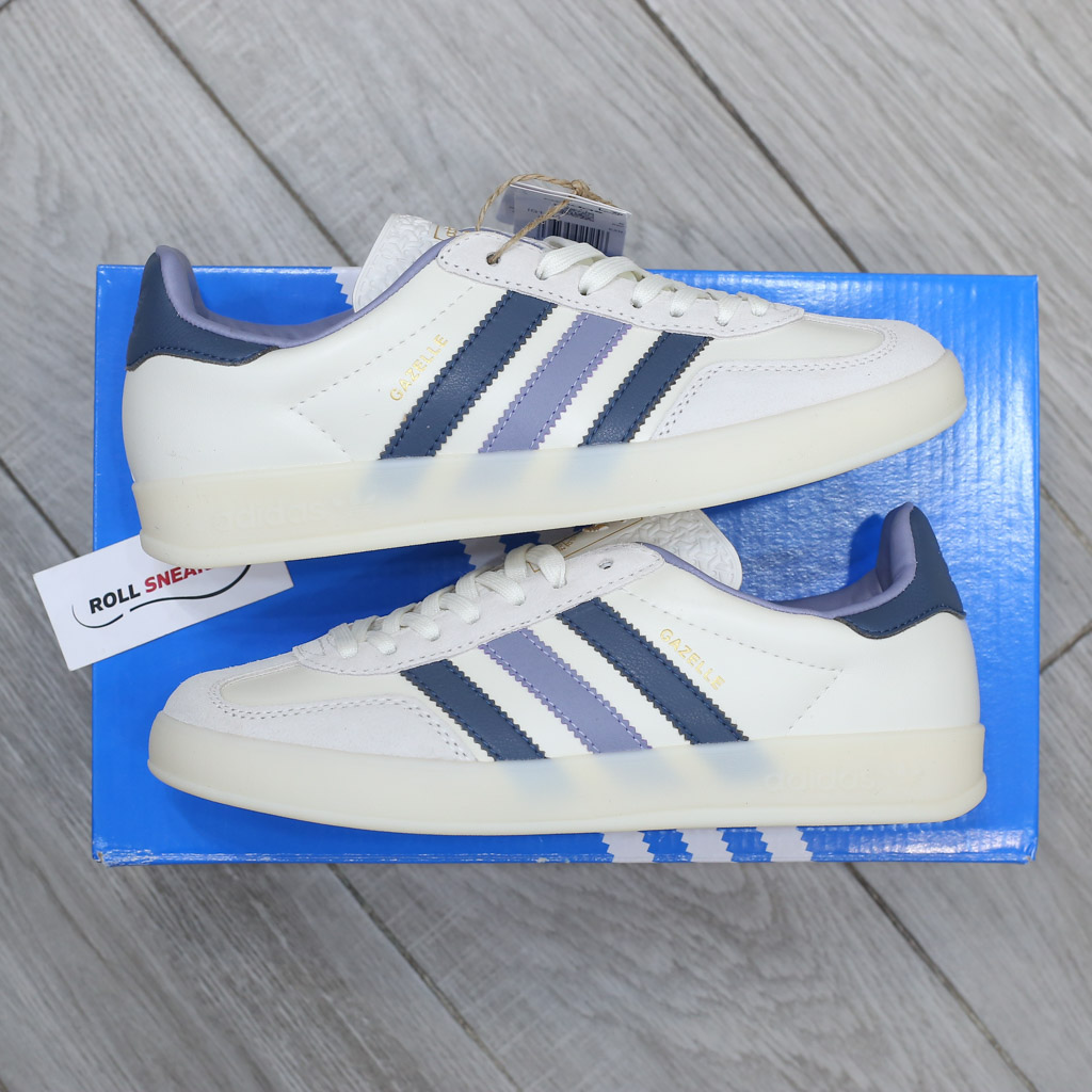 Giày Adidas Originals Gazelle Indoor White Navy Like Auth