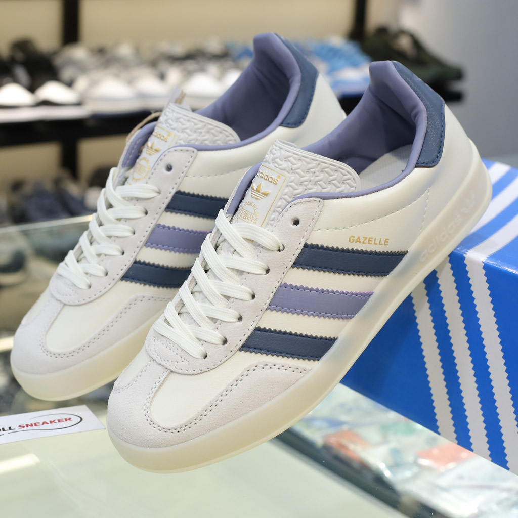 Giày Adidas Originals Gazelle Indoor White Navy Like Auth