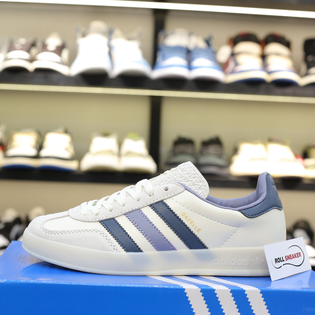 Giày Adidas Originals Gazelle Indoor White Navy Like Auth