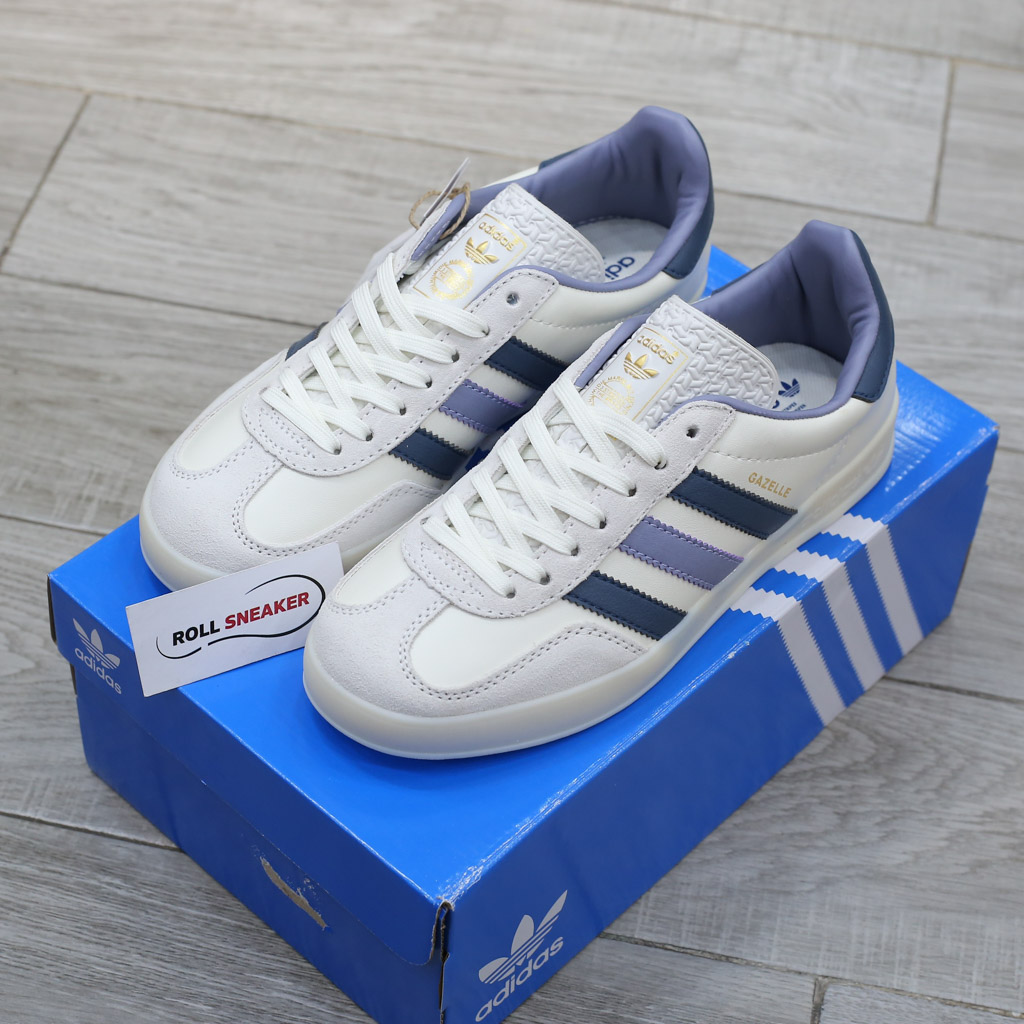 Giày Adidas Originals Gazelle Indoor White Navy Like Auth