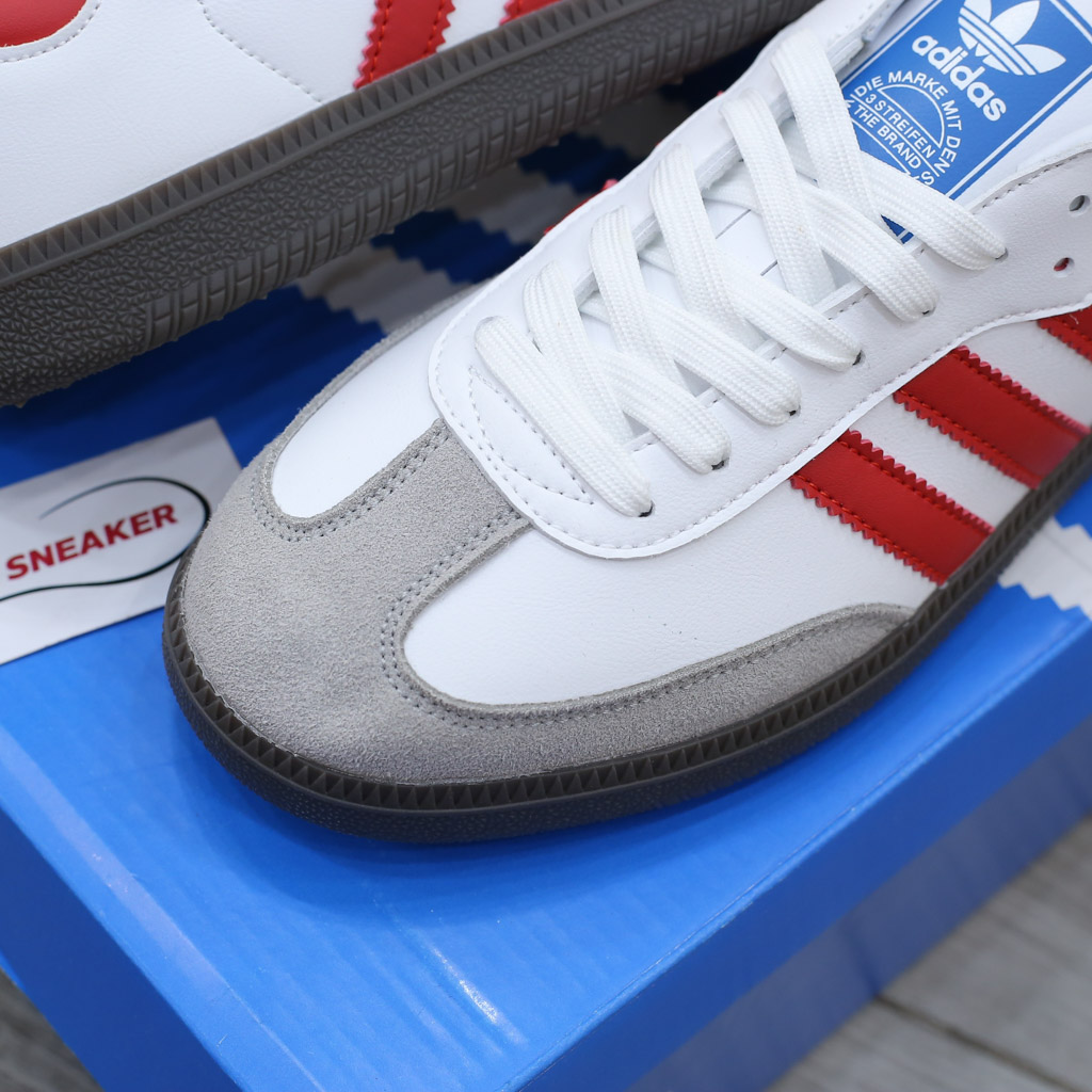 Giày Adidas Samba x Club Atlético River Plate White Red Like Auth