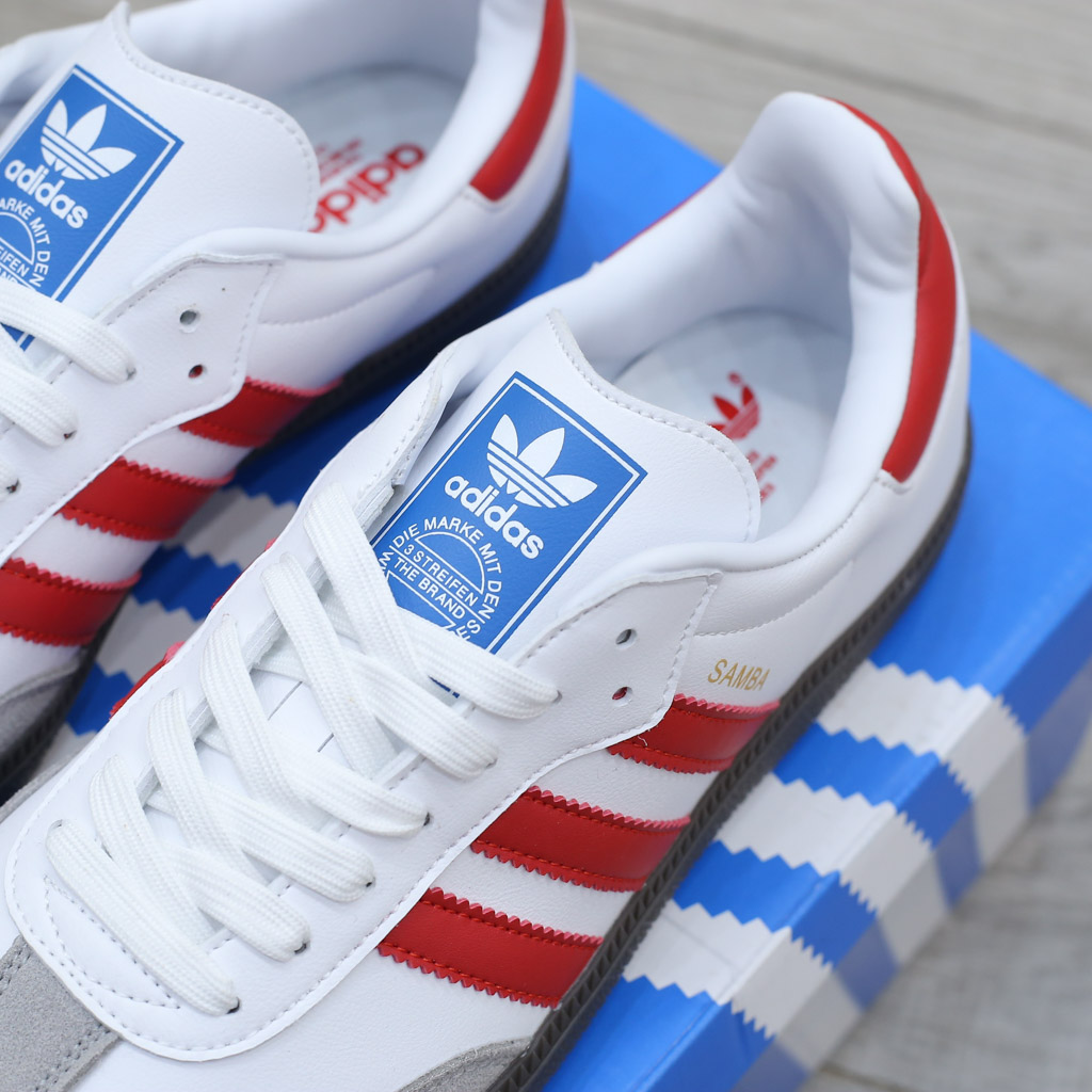 Giày Adidas Samba x Club Atlético River Plate White Red Like Auth