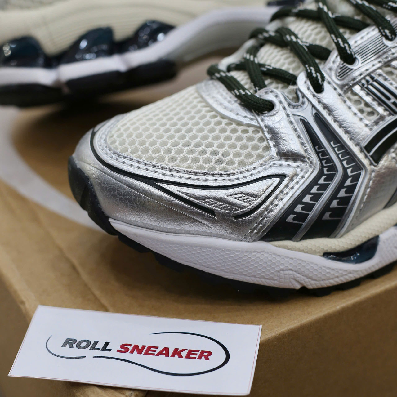 Giày Asics x Kith Gel-Kayano 14 Cream Scarab Best Quality