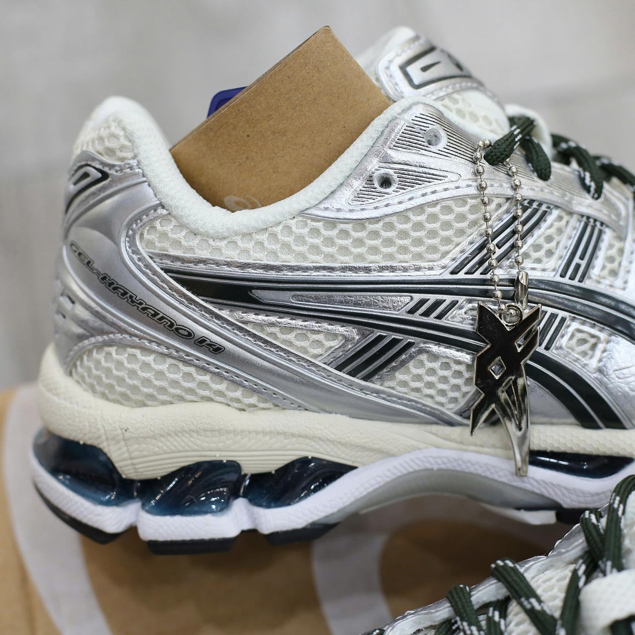 Giày Asics x Kith Gel-Kayano 14 Cream Scarab Best Quality
