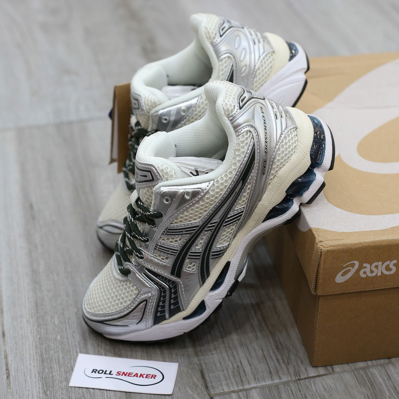 Giày Asics x Kith Gel-Kayano 14 Cream Scarab Best Quality