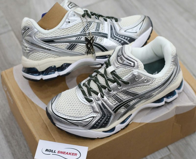 Giày Asics x Kith Gel-Kayano 14 Cream Scarab Best Quality