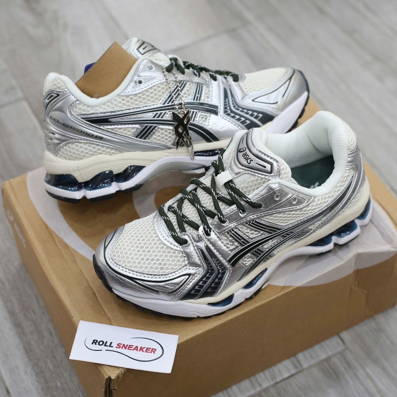 Giày Asics x Kith Gel-Kayano 14 Cream Scarab Best Quality