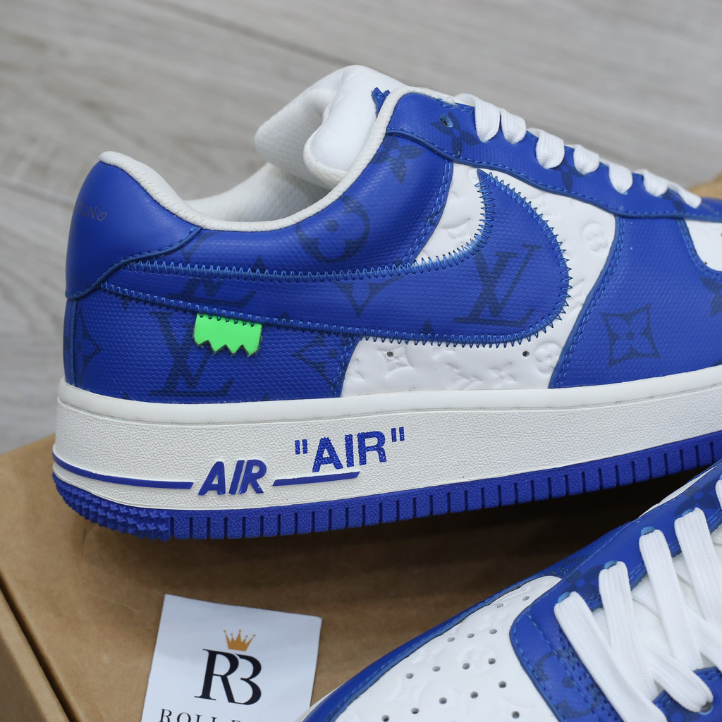 Giày Louis Vuitton Nike Air Force 1 Low By Virgil Abloh White Royal Best Quality