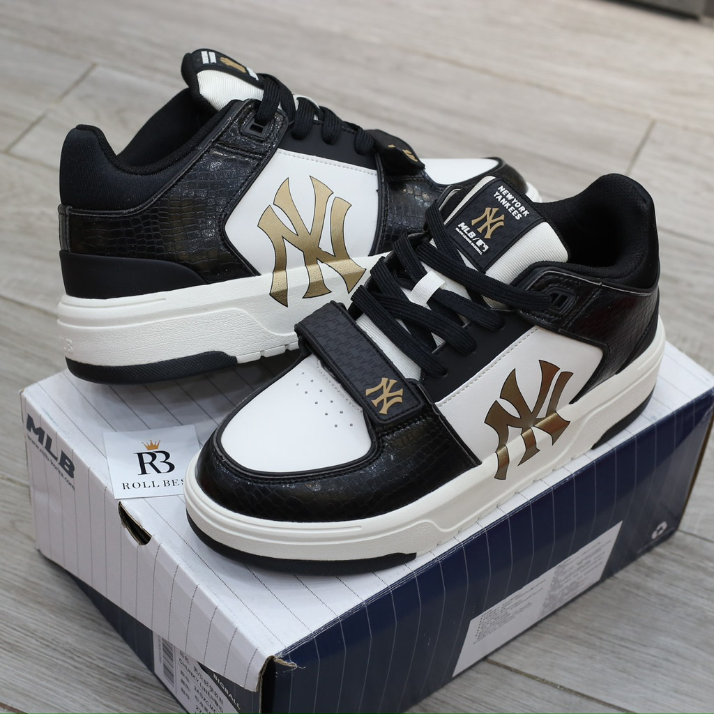 Giày MLB Chunky Liner Mid Lux New York Yankees Black Best Quality