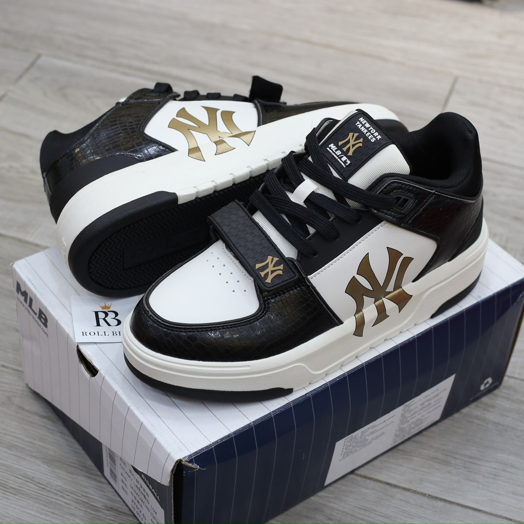 Giày MLB Chunky Liner Mid Lux New York Yankees Black Best Quality