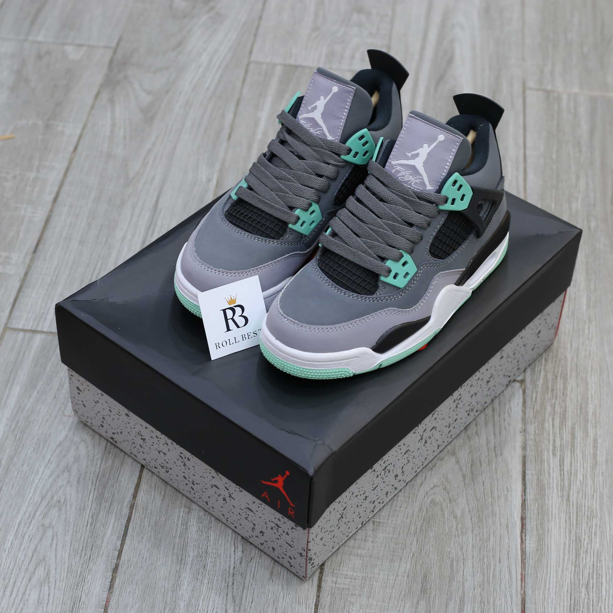 Giày Nike Air Jordan 4 Retro Green Glow Best Quality