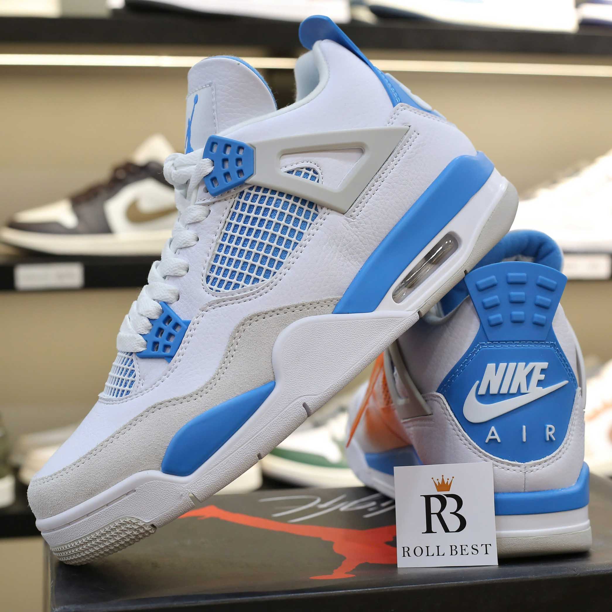 Giày Nike Air Jordan 4 Retro ‘Military Blue’ Best Quality
