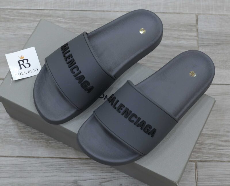 Dép Balenciaga Pool Slide Grey Xám Best Quality