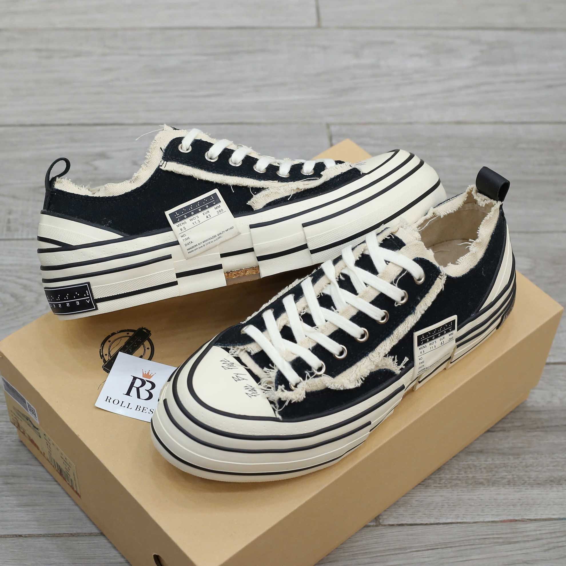 Giày Xvessel G.O.P lows black Best Quality