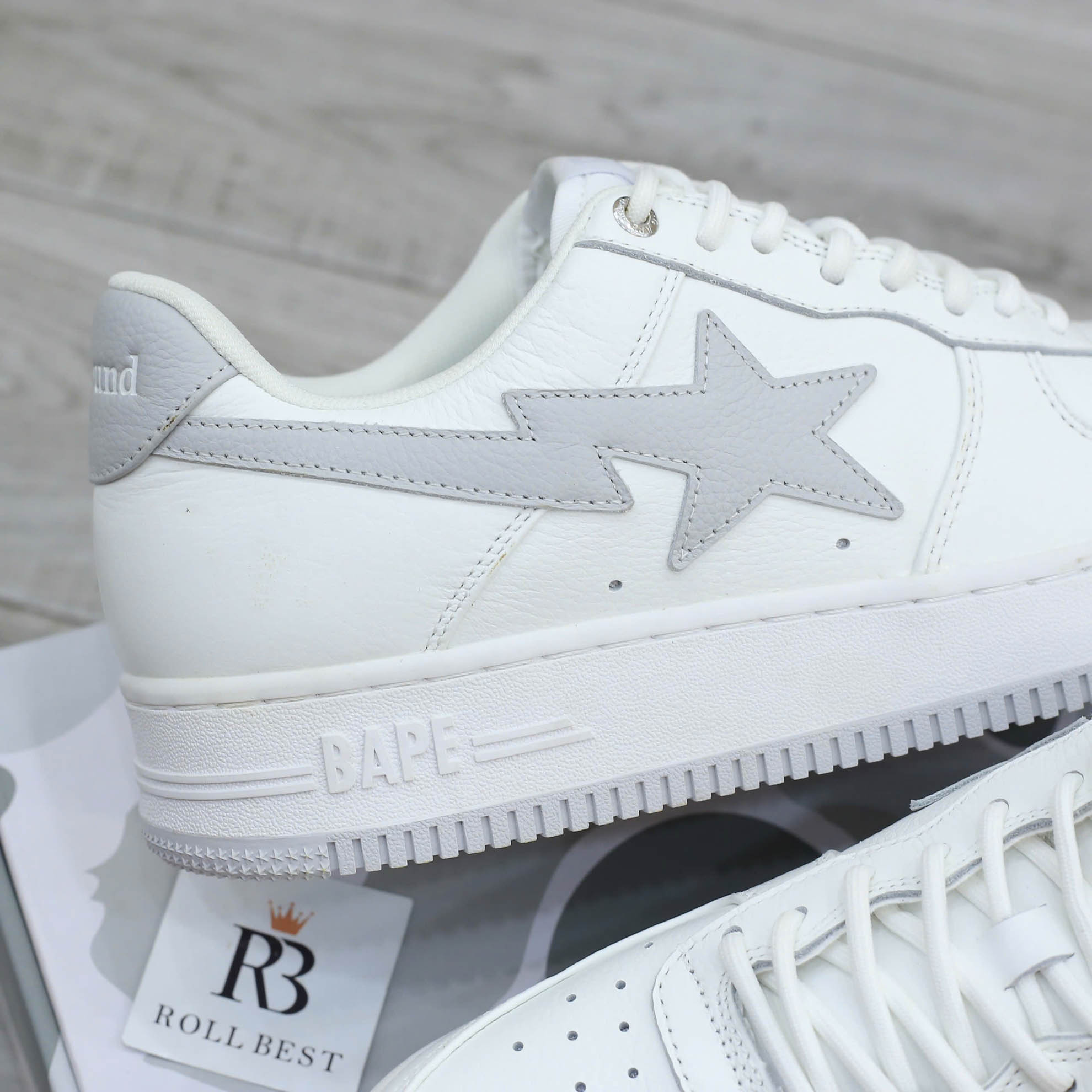 Giày A Bathing Ape Bape Sta X Jjjjound White Grey Best Quality