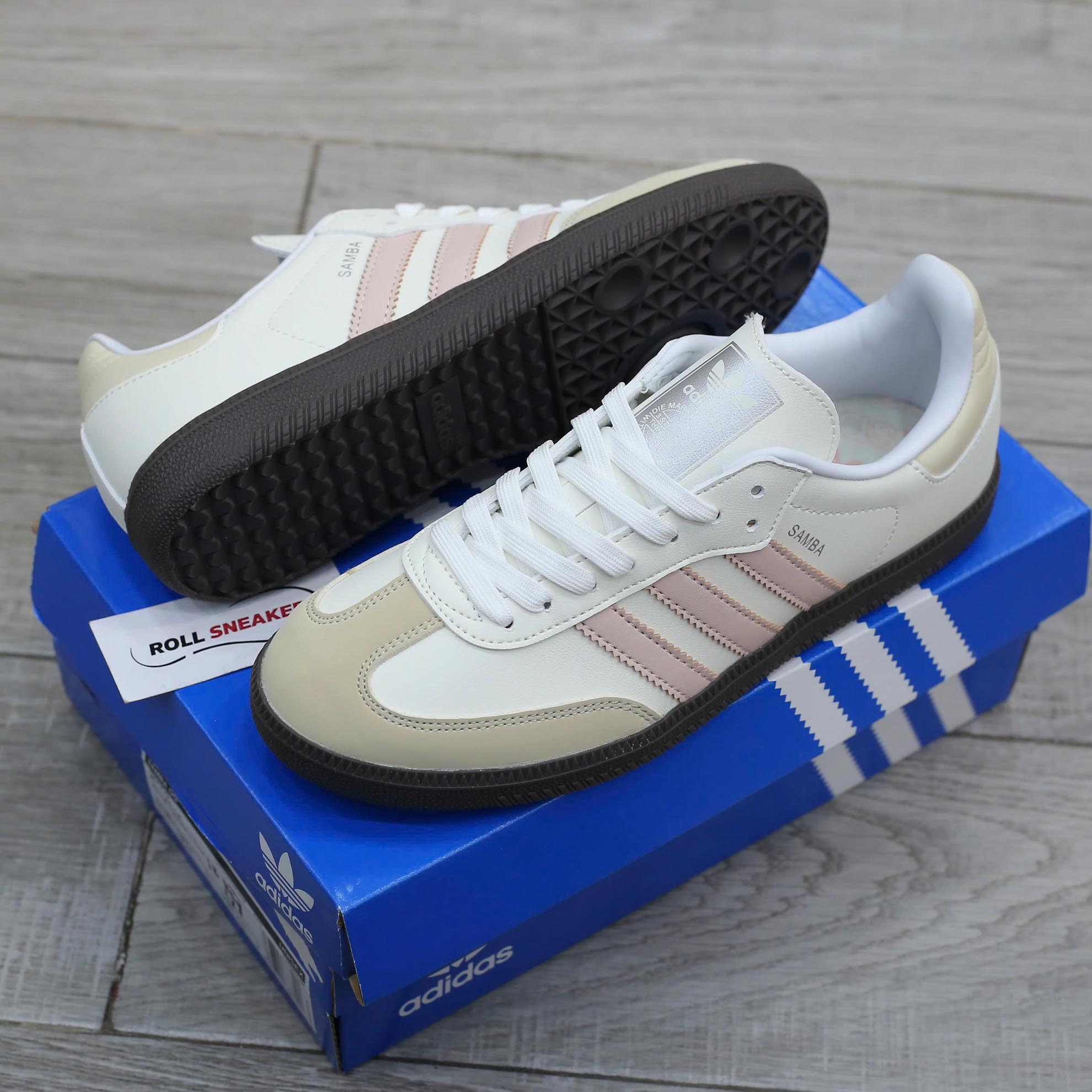 Giày Adidas Samba OG ‘Cloud White Wonder Quartz’ Like Auth