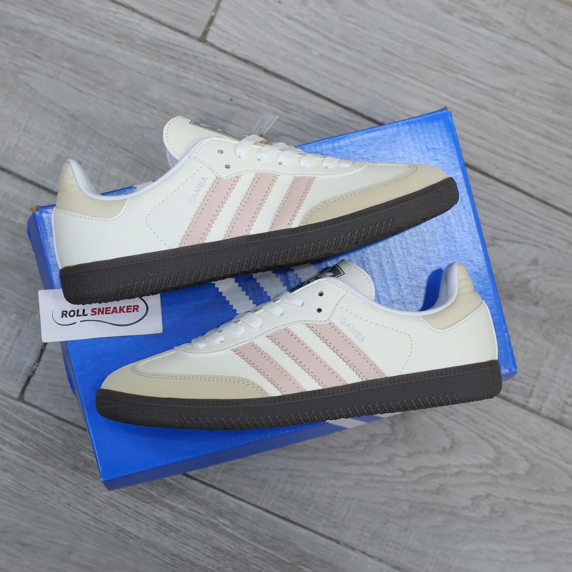 Giày Adidas Samba OG ‘Cloud White Wonder Quartz’ Like Auth