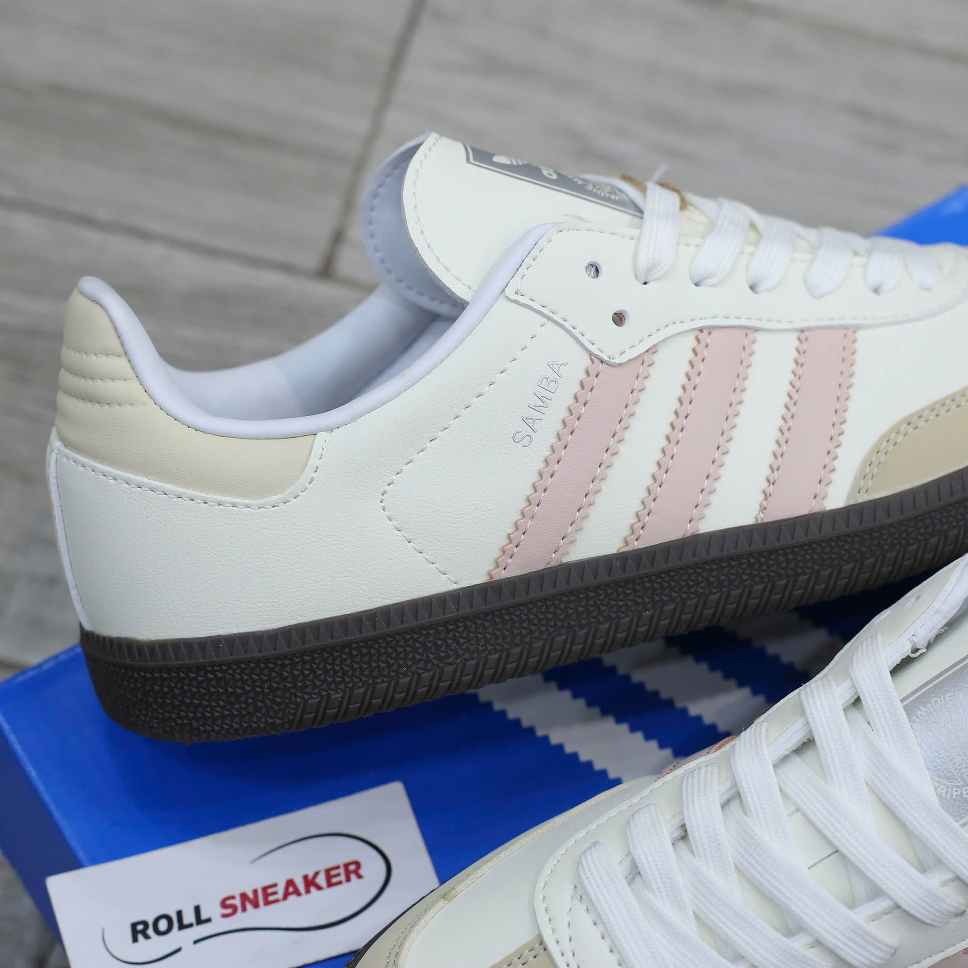 Giày Adidas Samba OG ‘Cloud White Wonder Quartz’ Like Auth