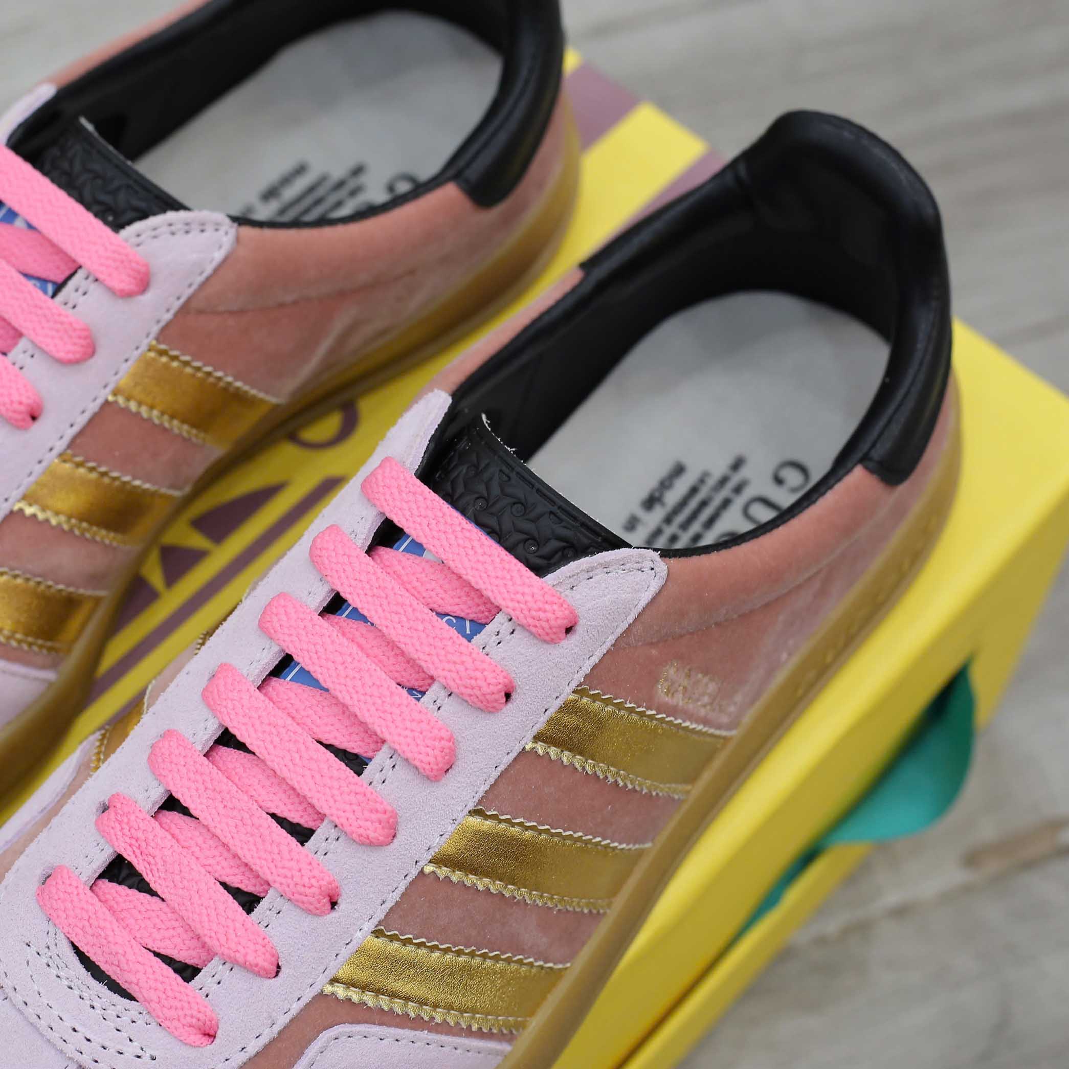 Giày Adidas x Gucci Gazelle Pink Velvet