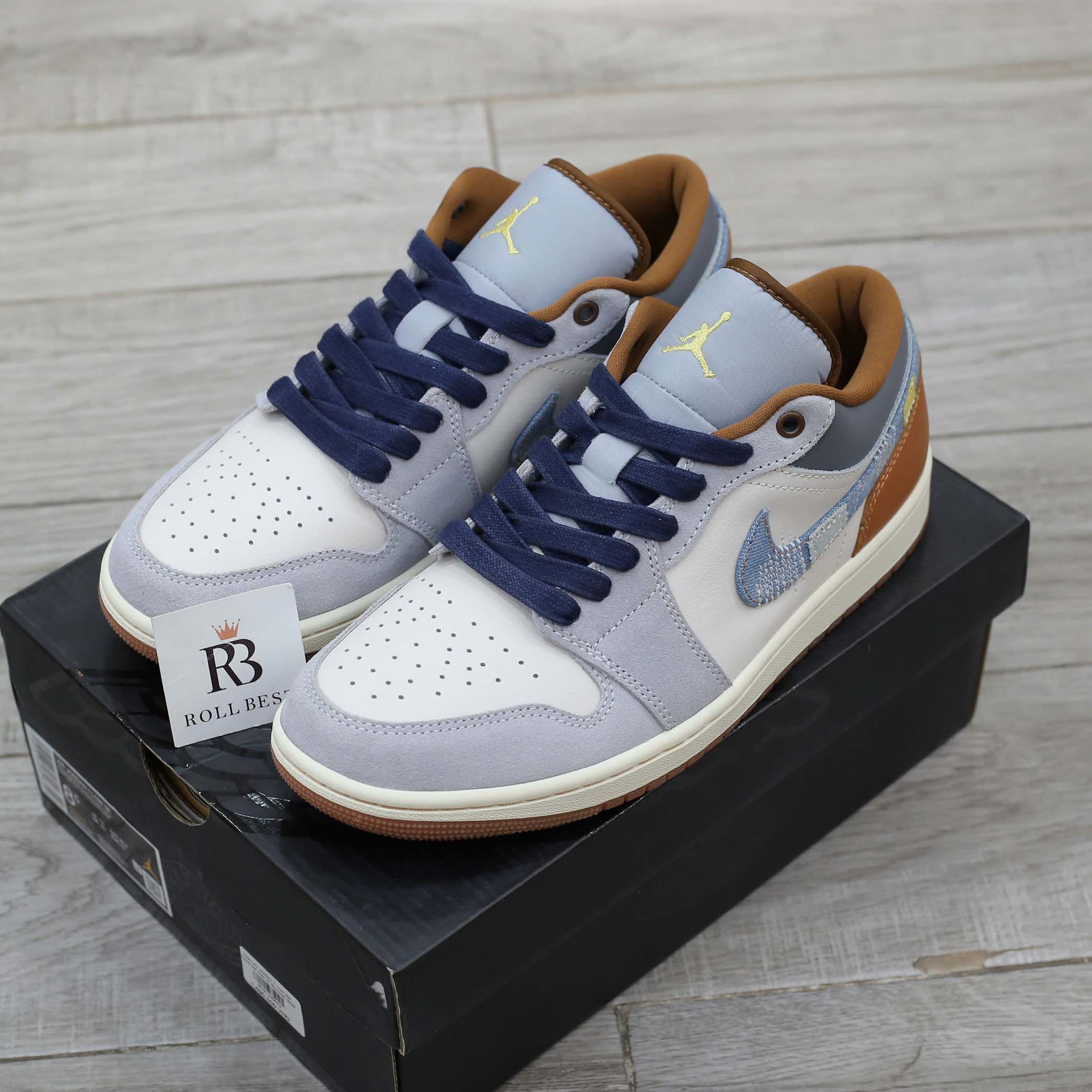Giày Air Jordan 1 Low Se Repaired Denim Swoosh Best Quality