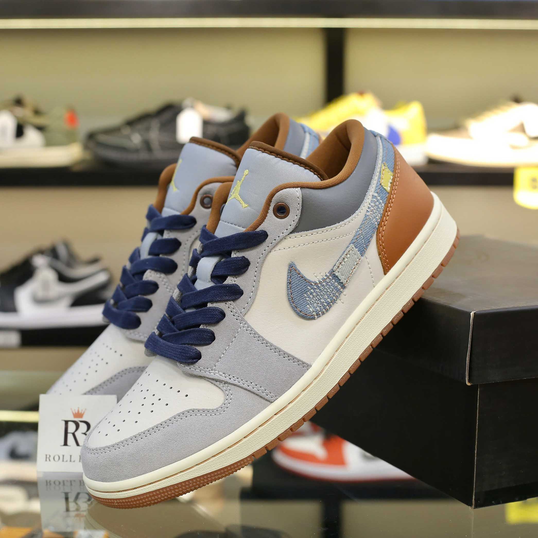 Giày Air Jordan 1 Low Se Repaired Denim Swoosh Best Quality