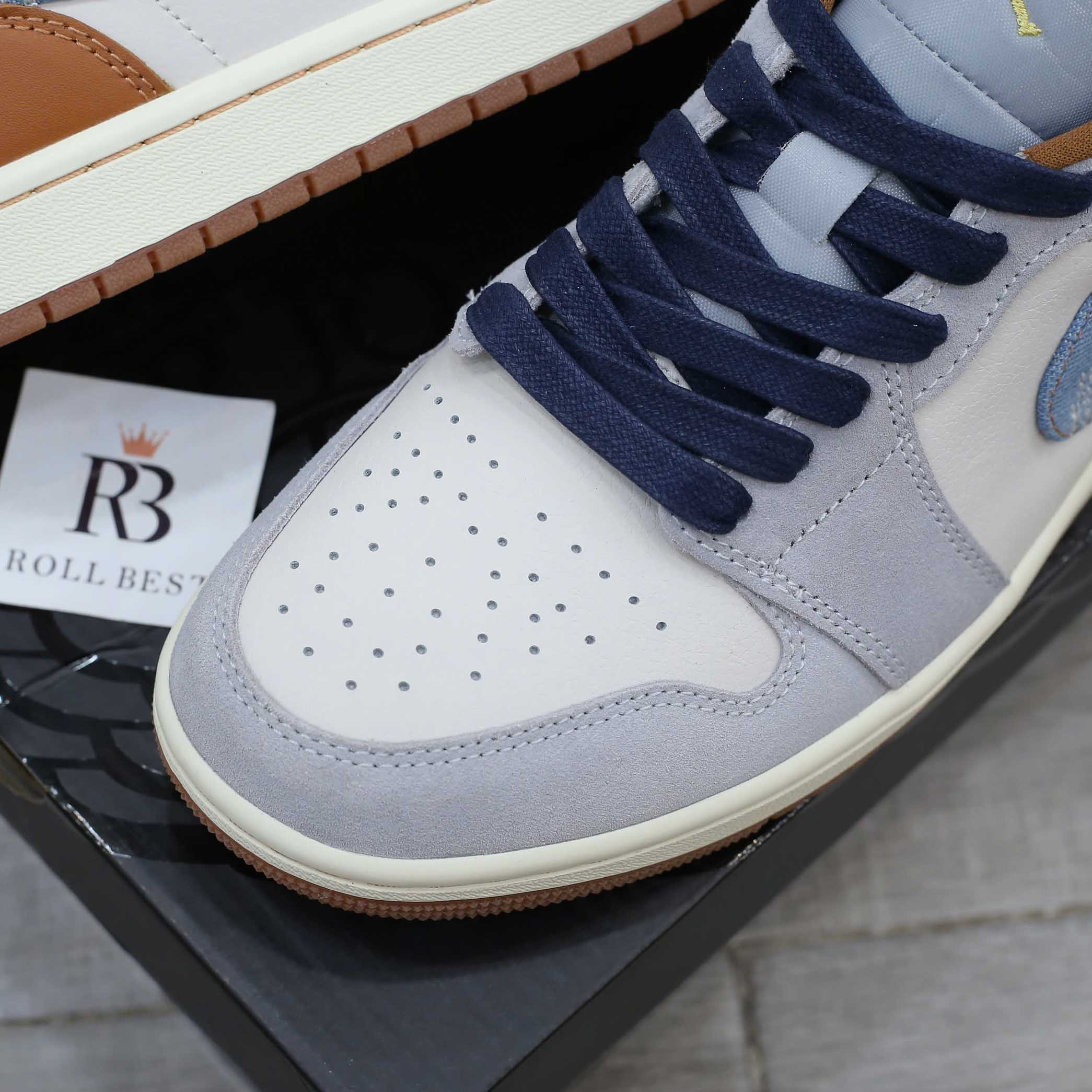 Giày Air Jordan 1 Low Se Repaired Denim Swoosh Best Quality