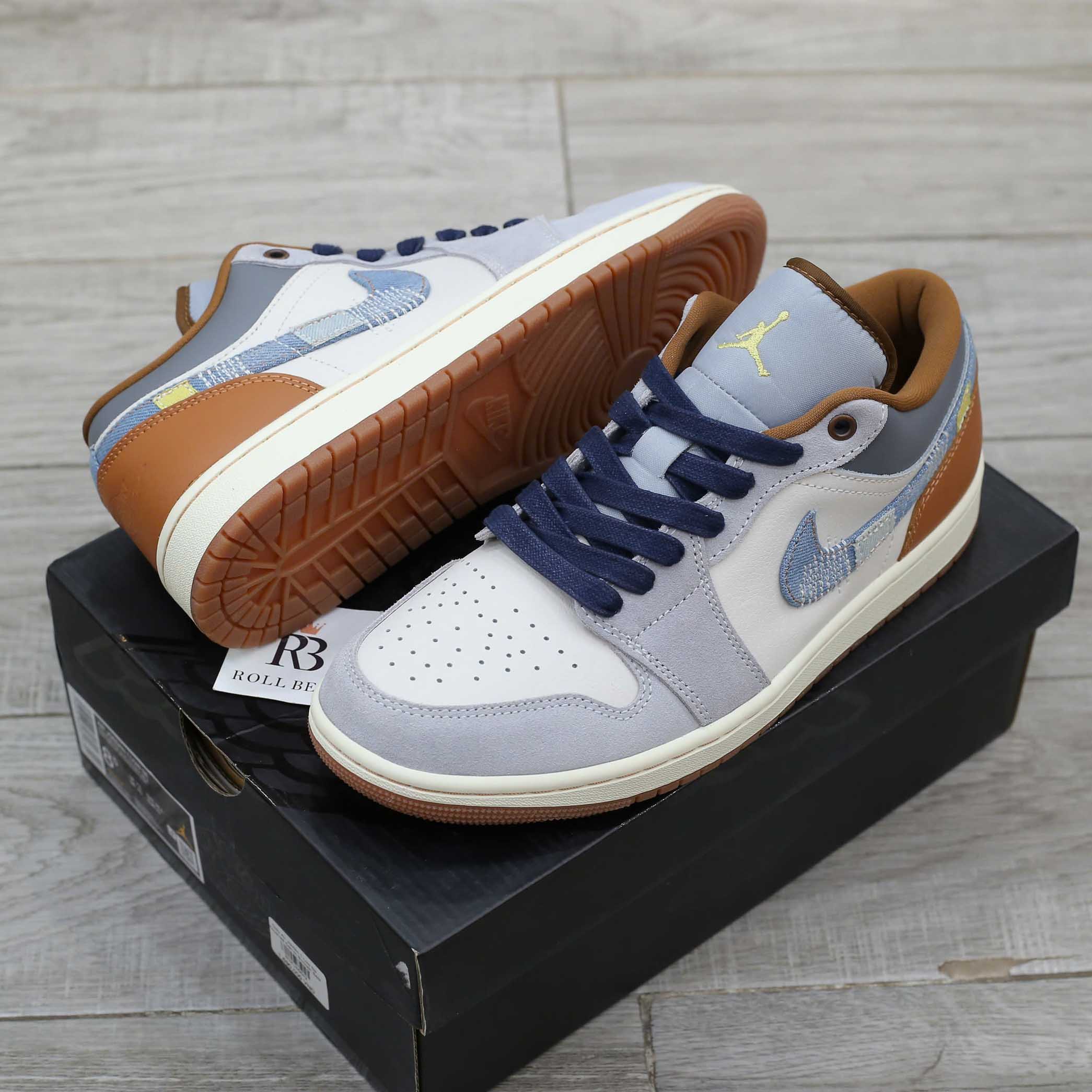 Giày Air Jordan 1 Low Se Repaired Denim Swoosh Best Quality