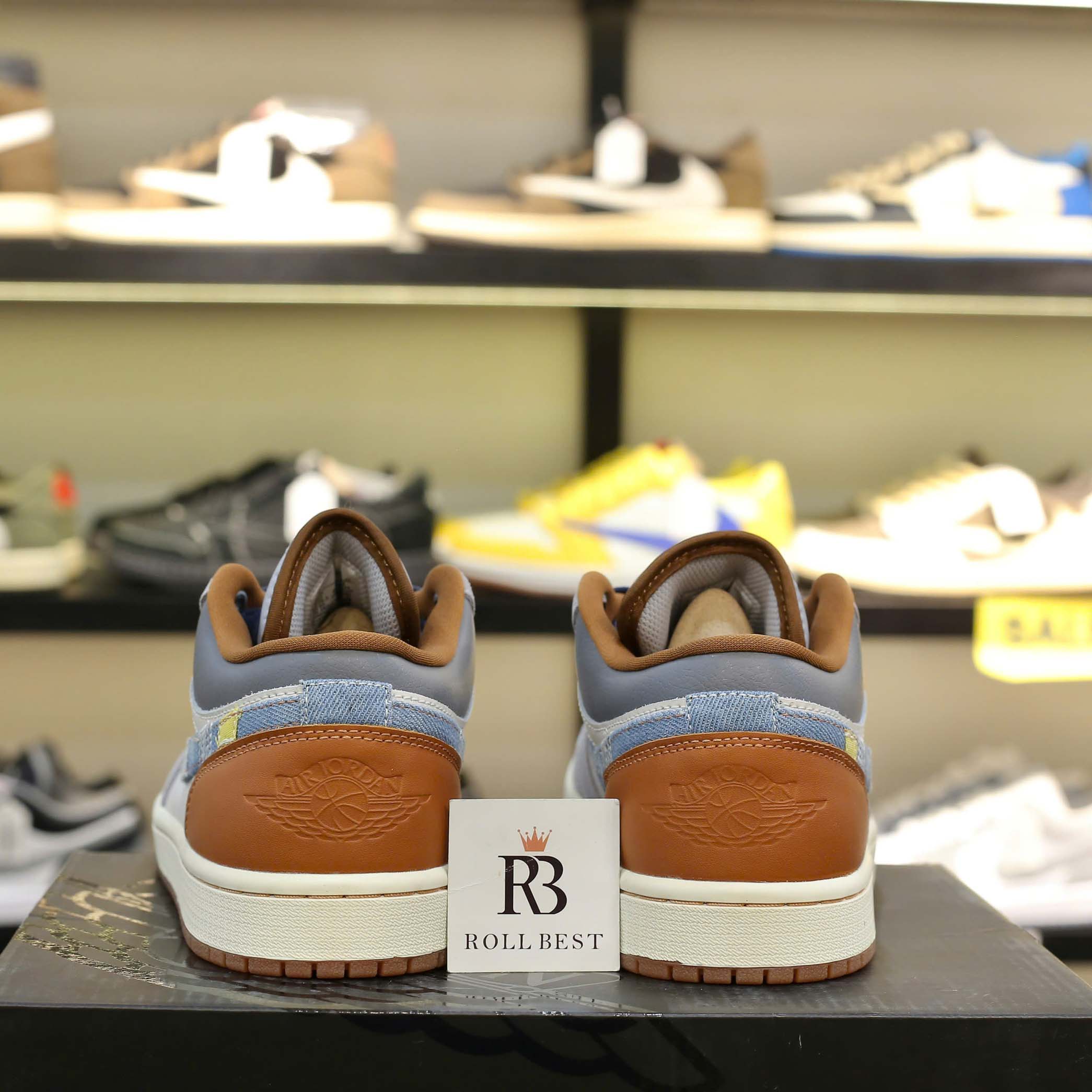 Giày Air Jordan 1 Low Se Repaired Denim Swoosh Best Quality