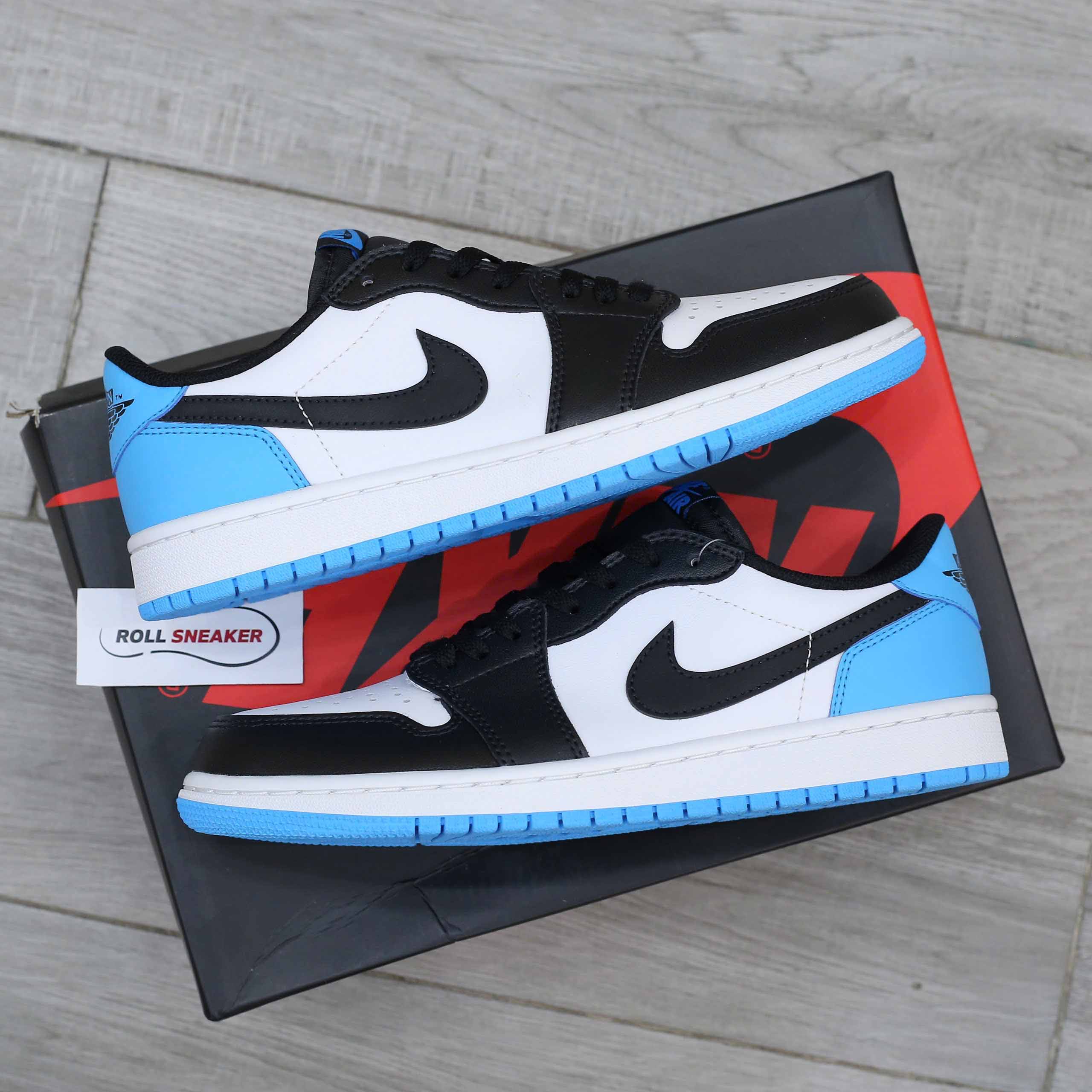 Giày Air Jordan 1 Retro Low OG – Black Dark Powder Blue Like Auth