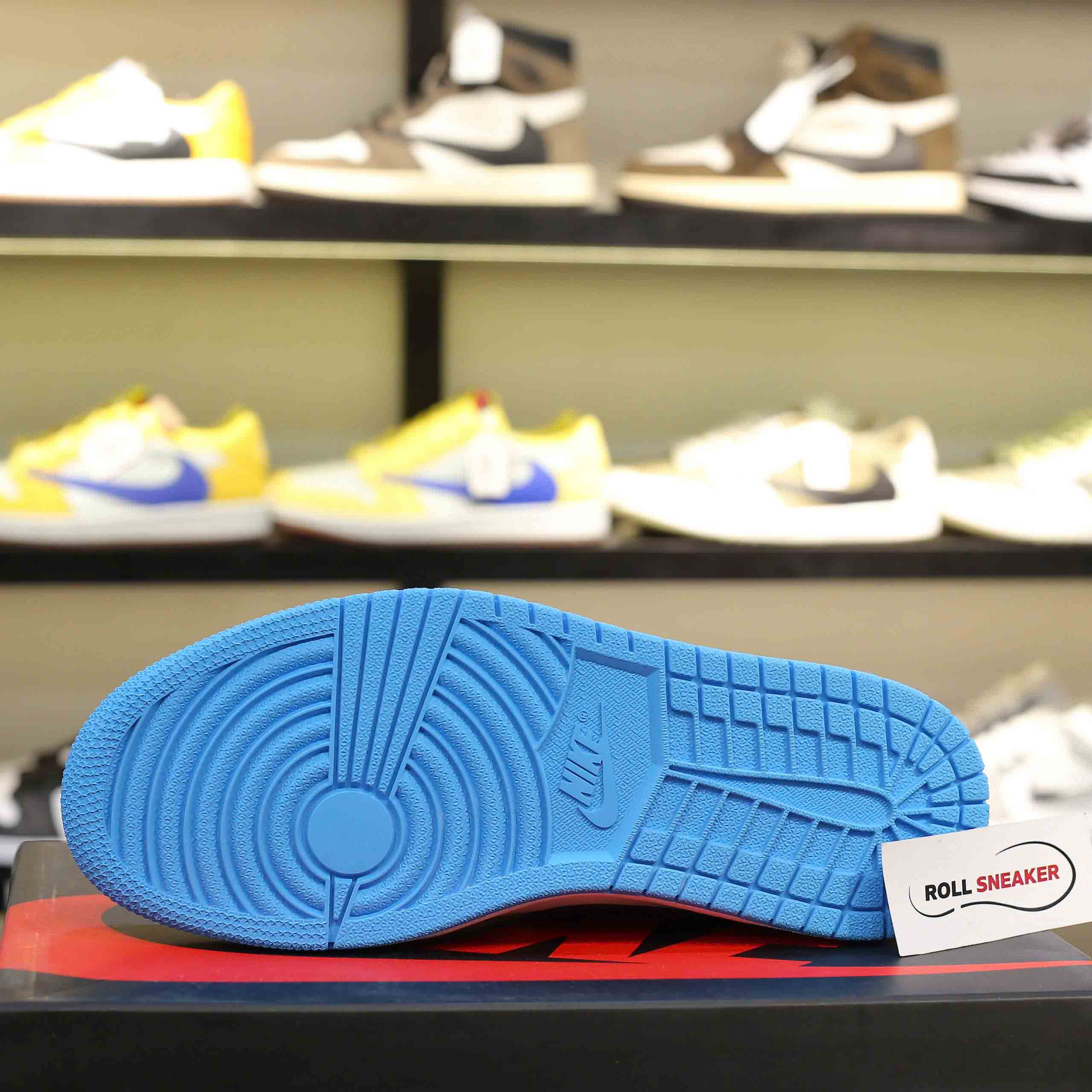 Giày Air Jordan 1 Retro Low OG – Black Dark Powder Blue Like Auth