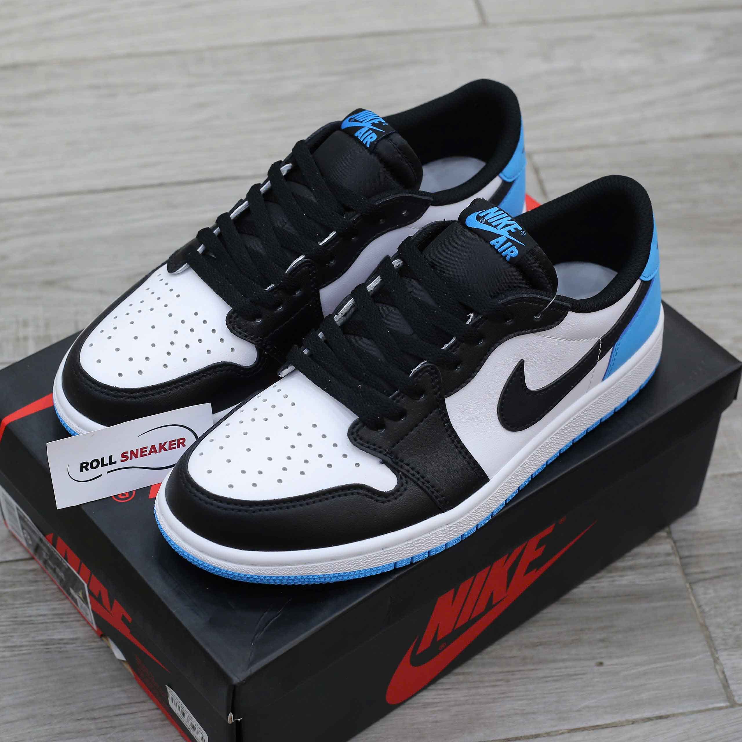 Giày Air Jordan 1 Retro Low OG – Black Dark Powder Blue Like Auth
