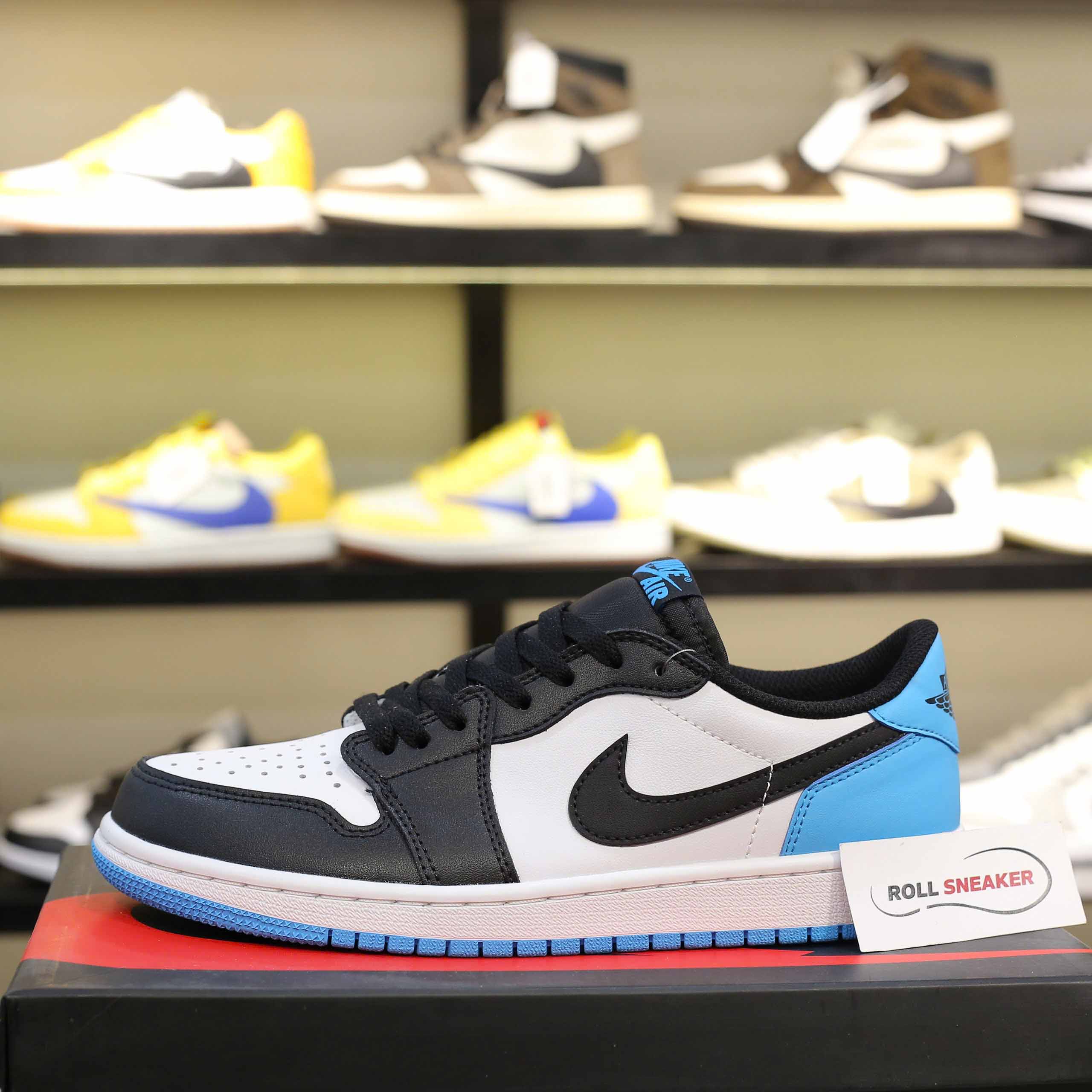 Giày Air Jordan 1 Retro Low OG – Black Dark Powder Blue Like Auth