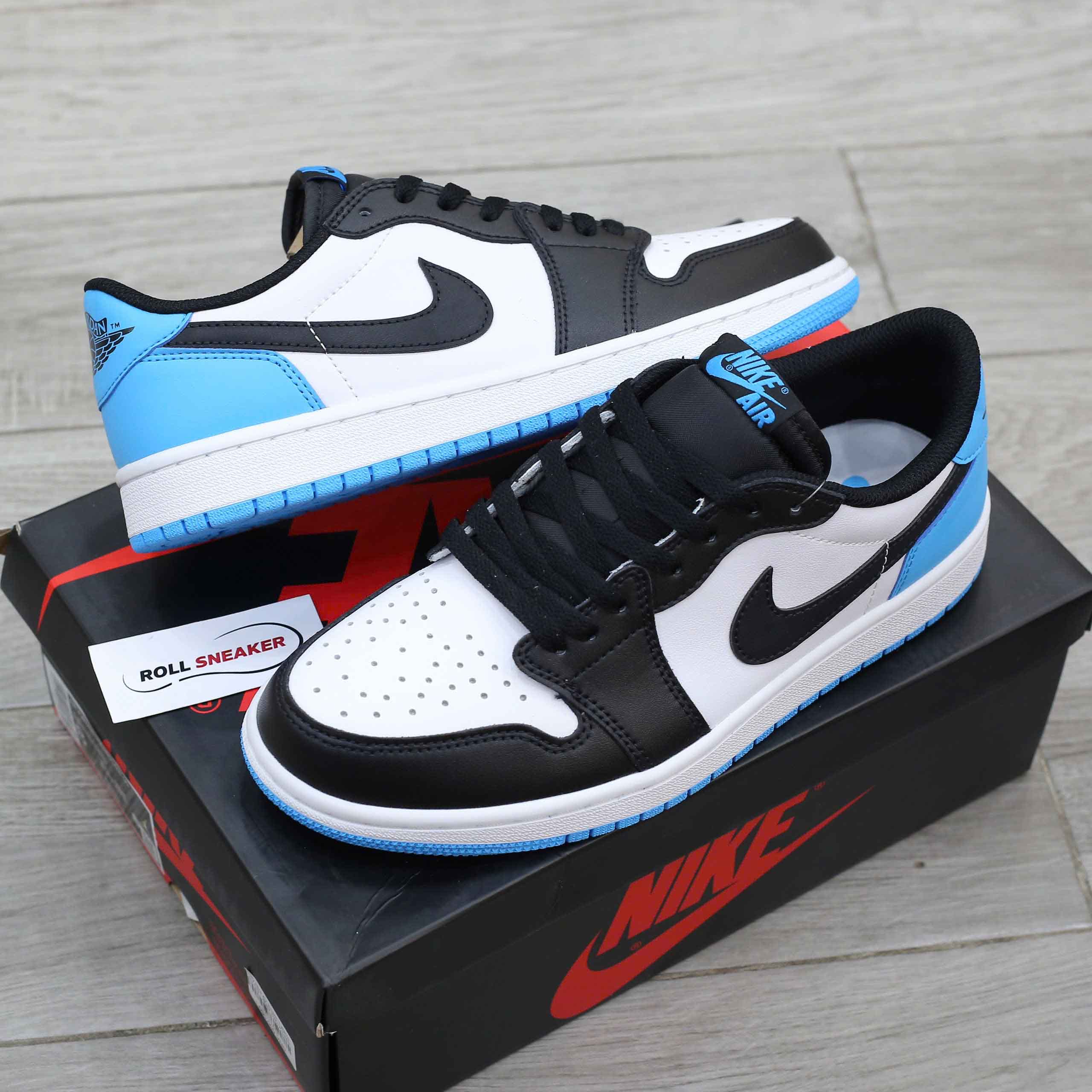 Giày Air Jordan 1 Retro Low OG – Black Dark Powder Blue Like Auth