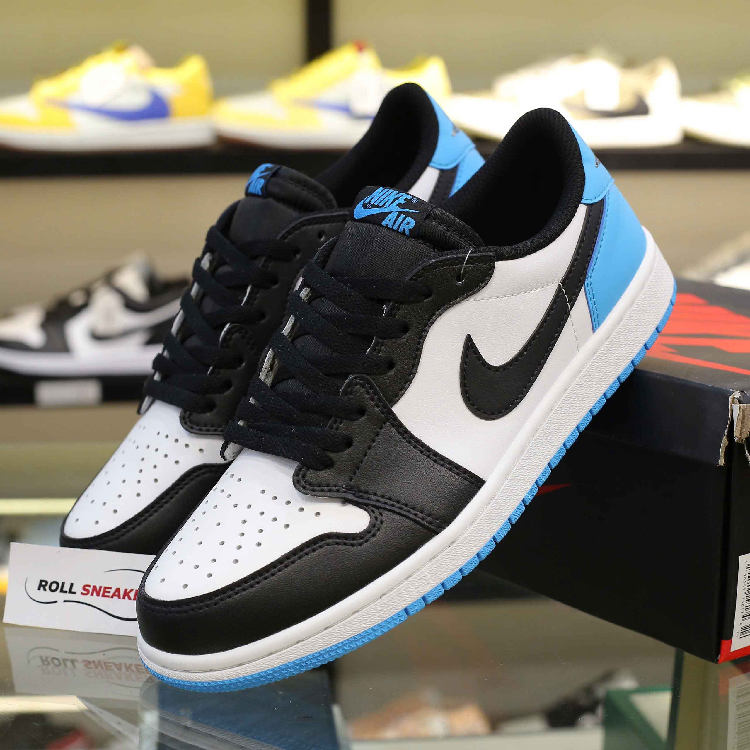 Giày Air Jordan 1 Retro Low OG – Black Dark Powder Blue Like Auth