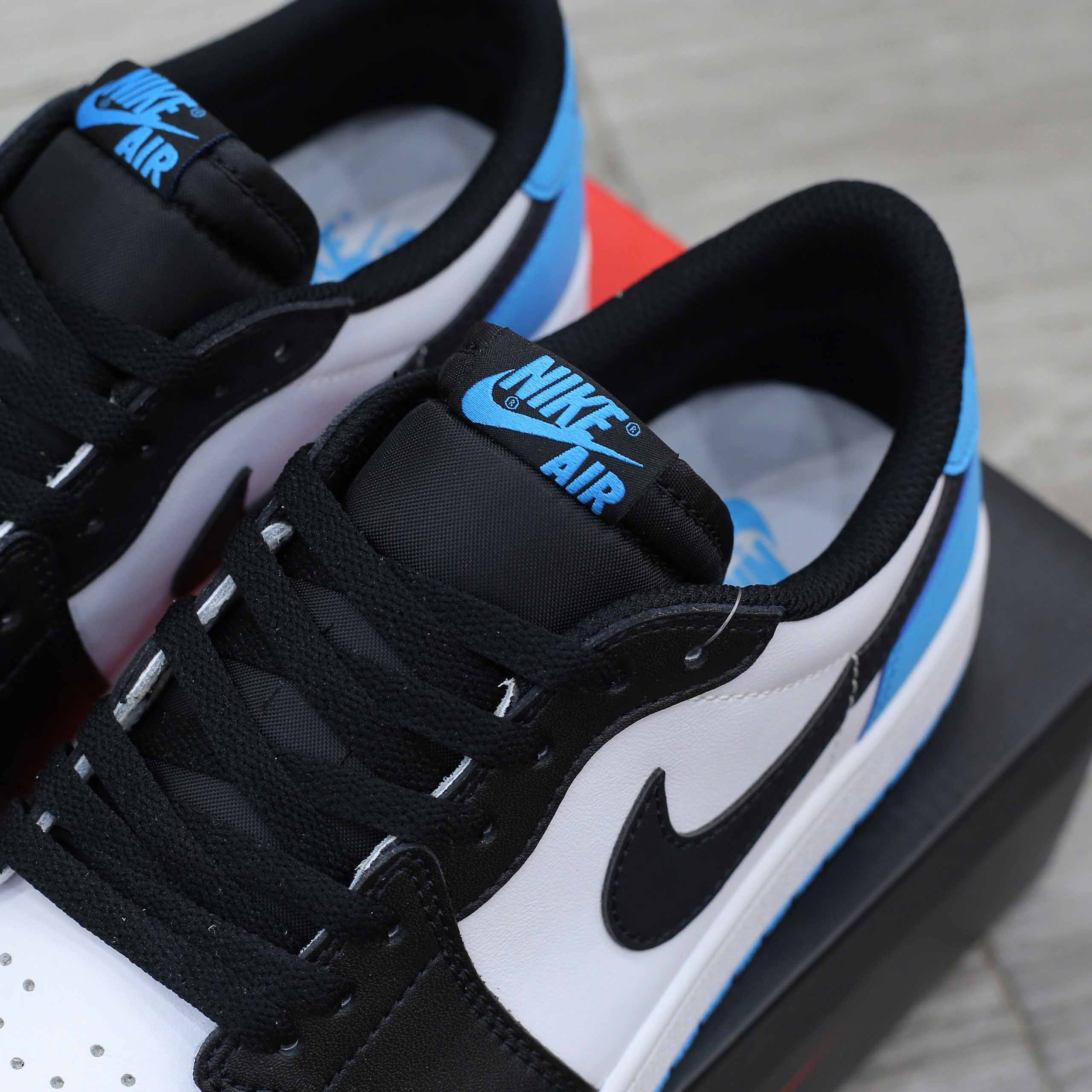 Giày Air Jordan 1 Retro Low OG – Black Dark Powder Blue Like Auth