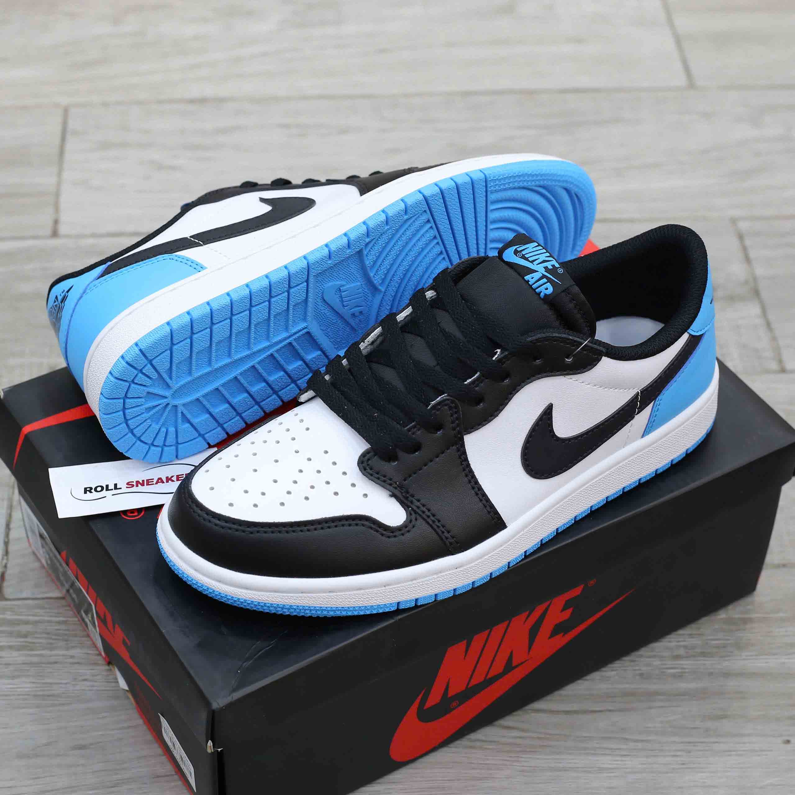 Giày Air Jordan 1 Retro Low OG – Black Dark Powder Blue Like Auth