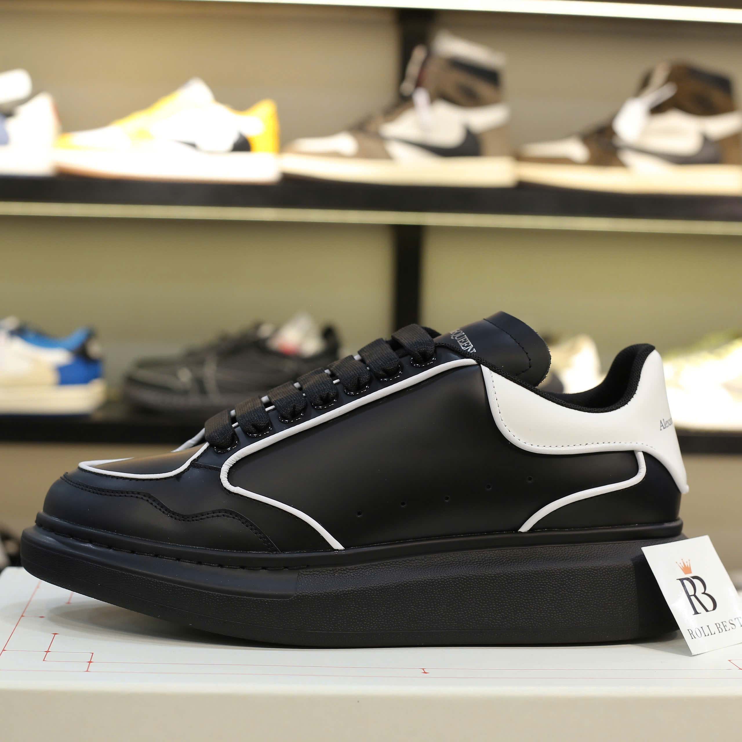 Giày Alexander McQueen Oversized ‘Black White’ Piping Best Quality